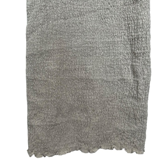 J.Crew Smocked Linen Dress Sz 10 Tan - Picture 7 of 13